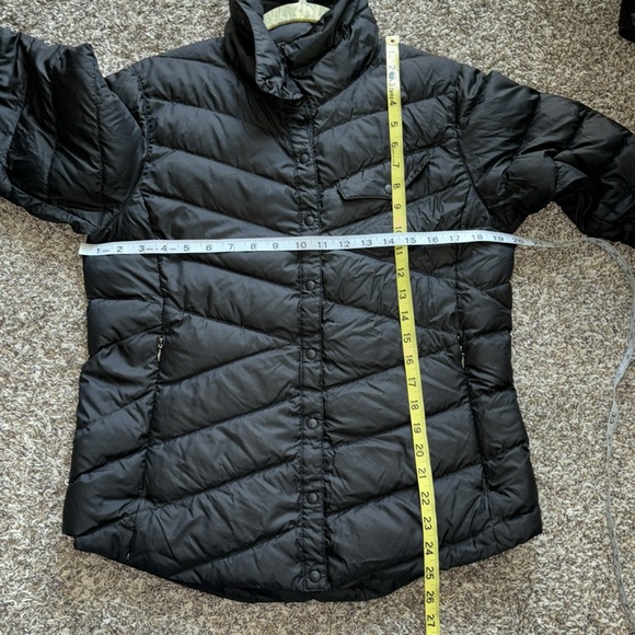 NAU down puffer jacket snap front shacket M black - Picture 8 of 8
